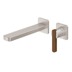 California Faucets San Elijo Llave de Lavabo de Pared de Una Llave - Base Cuadrada - Satin Nickel