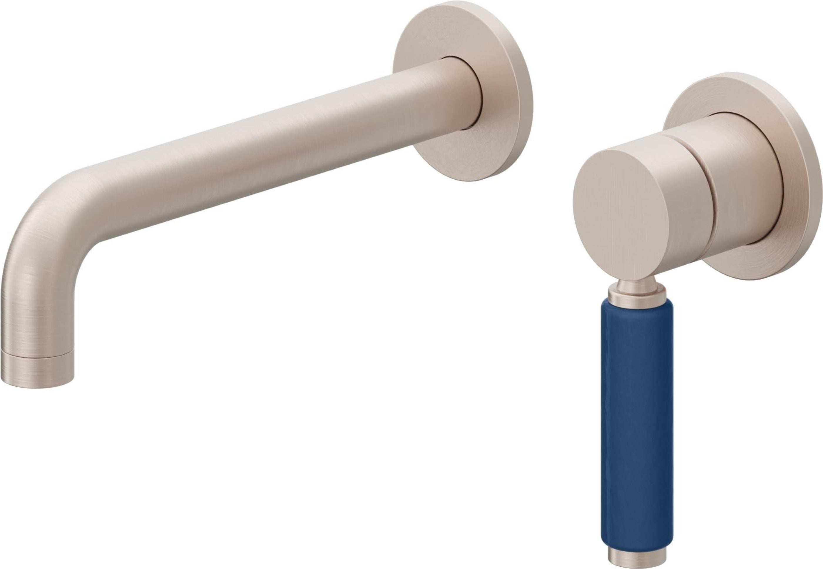 California Faucets Cayucos Llave de Lavabo de Pared de Una Llave - Manija de Porcelana Azul