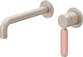 California Faucets Cayucos Llave de Lavabo de Pared de Una Llave - Manija de Porcelana Rosa