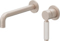 California Faucets Cayucos Llave de Lavabo de Pared de Una Llave - Manija de Porcelana Blanca