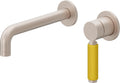 California Faucets Cayucos Llave de Lavabo de Pared de Una Llave - Manija de Porcelana Amarilla