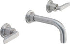 California Faucets Rincon Bay Llave de Lavabo de Pared de Dos Llaves - Satin Nickel