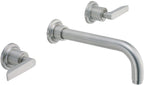 California Faucets Rincon Bay Llave de Lavabo de Pared de Dos Llaves - Satin Nickel