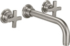 California Faucets Rincon Bay Llave de Lavabo de Pared de Dos Llaves - Satin Nickel