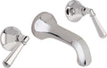 California Faucets Monterey Llave de Lavabo de Pared de Dos Llaves - Polished Chrome