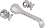 California Faucets Monterey Llave de Lavabo de Pared de Dos Llaves - Polished Chrome