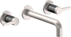 California Faucets D Street Llave de Lavabo de Pared de Dos Llaves - Palanca Plana - Satin Nickel