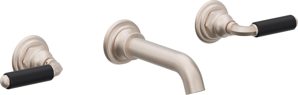 California Faucets Del Mar Llave de Lavabo de Pared de Dos Llaves - Palanca Art Deco