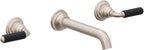 California Faucets Del Mar Llave de Lavabo de Pared de Dos Llaves - Palanca Art Deco