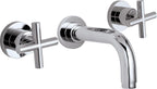Grifo de Lavabo de Pared de Dos Manijas California Faucets Tiburon, acabado Cromo Pulido, manija de cruz