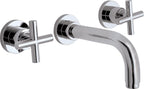 Grifo de Lavabo de Pared de Dos Manijas California Faucets Tiburon, acabado Cromo Pulido, manija de cruz