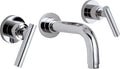 California Faucets Tiburon Solo Guarnición de Grifo de Lavabo de Pared de Dos Manijas - Manija de Palanca