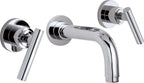California Faucets Tiburon Solo Guarnición de Grifo de Lavabo de Pared de Dos Manijas - Manija de Palanca