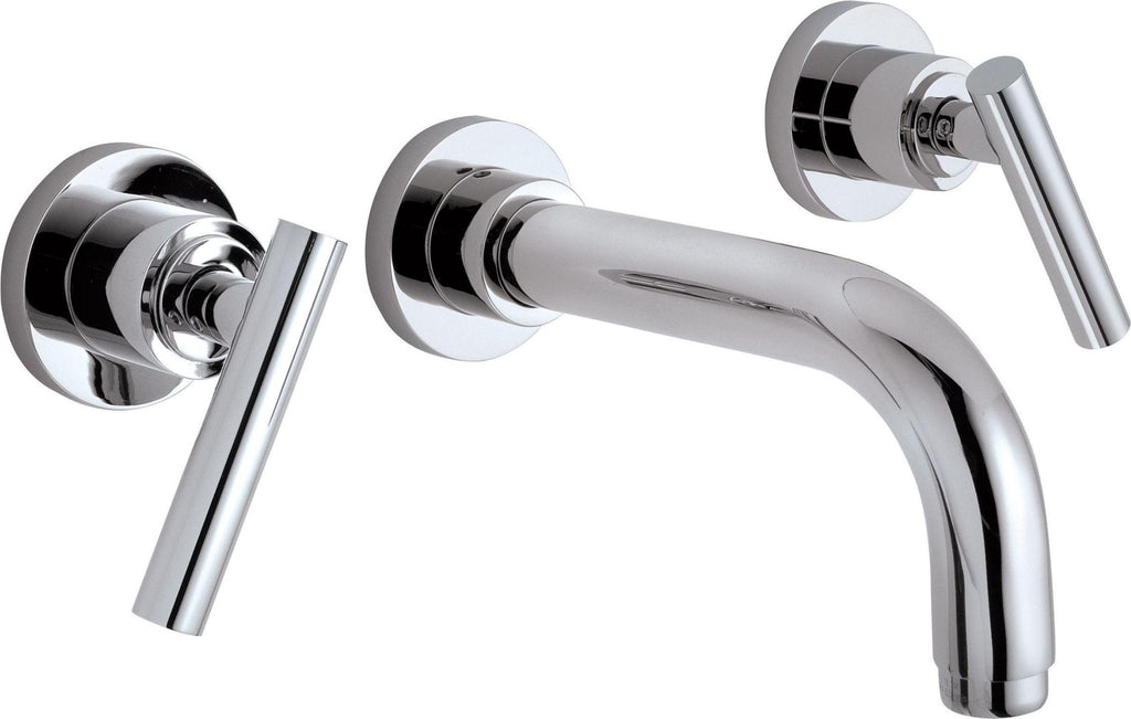 California Faucets Tiburon Solo Guarnición de Grifo de Lavabo de Pared de Dos Manijas - Manija de Palanca