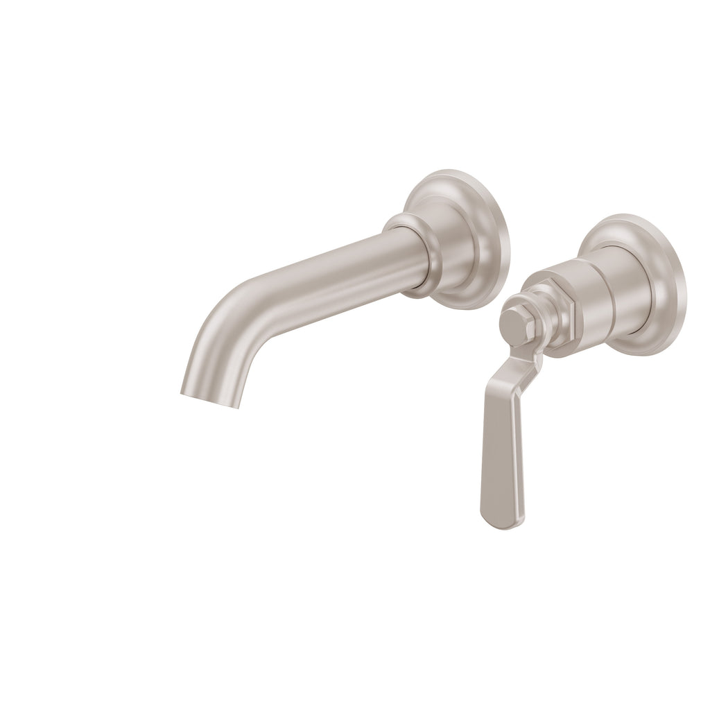 California Faucets Descanso Works Llave de Lavabo de Pared de Una Llave - Satin Nickel
