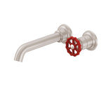 California Faucets Descanso Works Llave de Lavabo de Pared de Una Llave - Satin Nickel