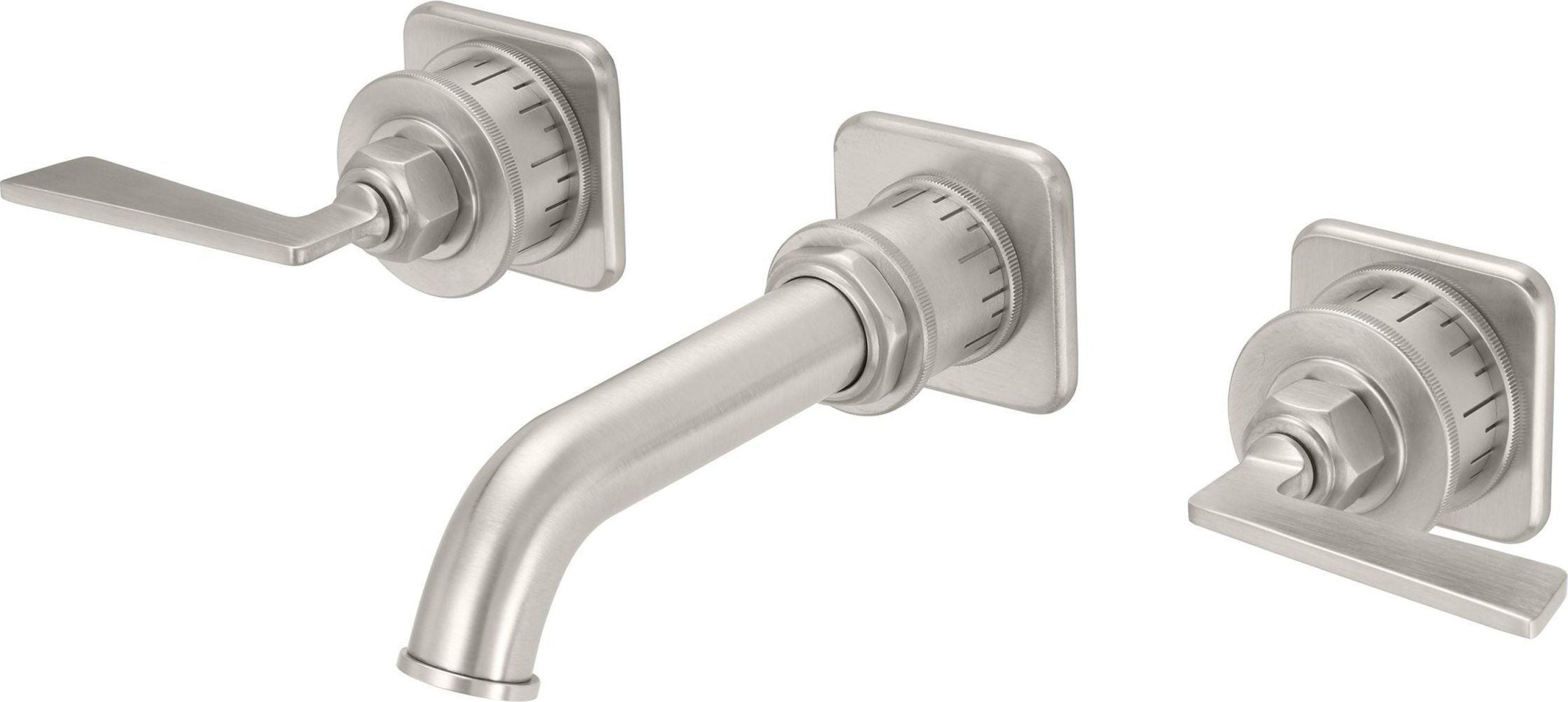 California Faucets Steampunk Bay Llave de Lavabo de Pared de Dos Llaves