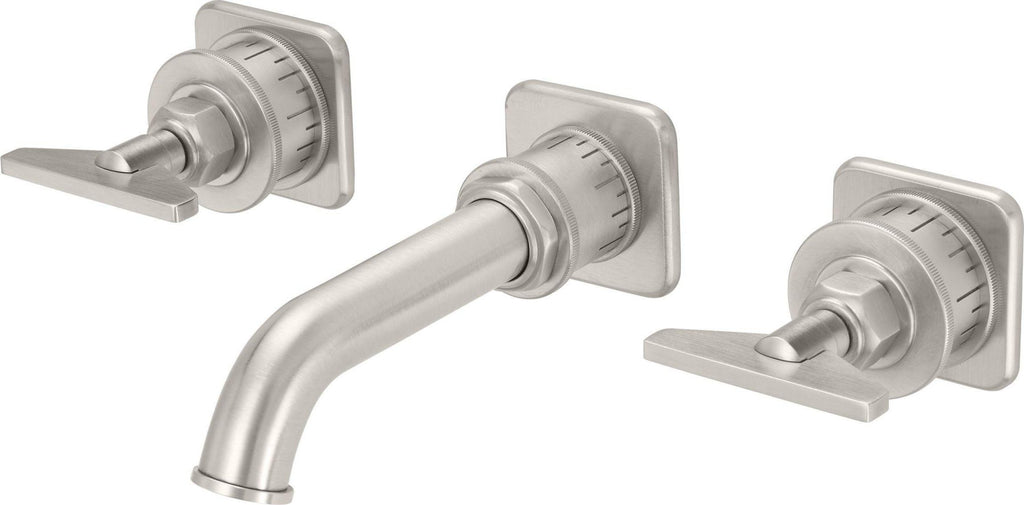 California Faucets Steampunk Bay Llave de Lavabo de Pared de Dos Llaves
