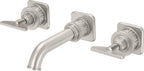 California Faucets Steampunk Bay Llave de Lavabo de Pared de Dos Llaves