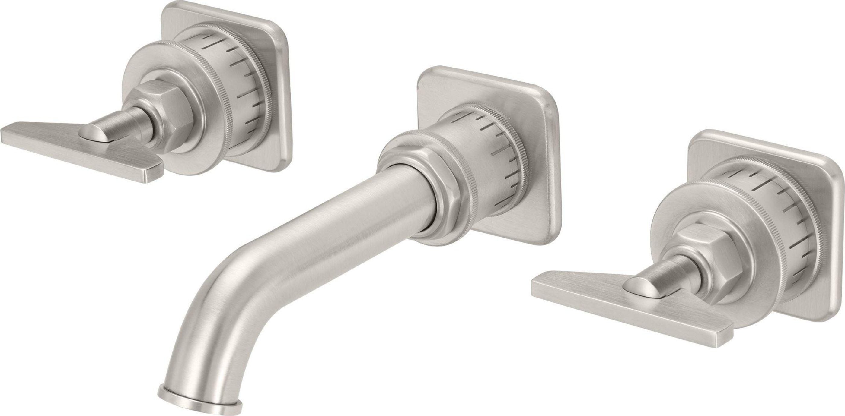 California Faucets Steampunk Bay Llave de Lavabo de Pared de Dos Llaves