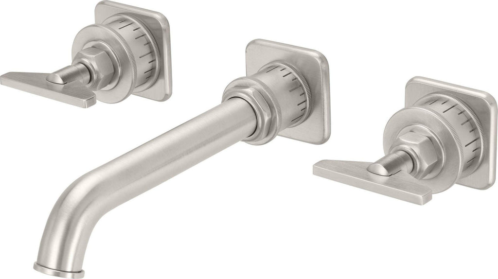 California Faucets Steampunk Bay Llave de Lavabo de Pared de Dos Llaves