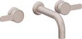 California Faucets Capitola Llave de Lavabo de Pared de Dos Llaves - Alcance Corto, Palanca - Níquel Satinado