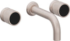 California Faucets Capitola Llave de Lavabo de Pared de Dos Llaves - Alcance Corto, Cilíndrica - Níquel Satinado