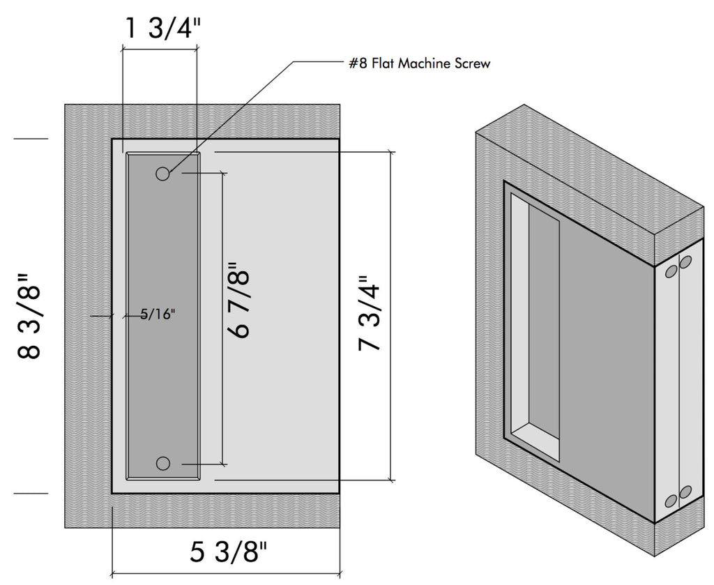 SFP-58-134 — dibujo de especificaciones y dimensiones