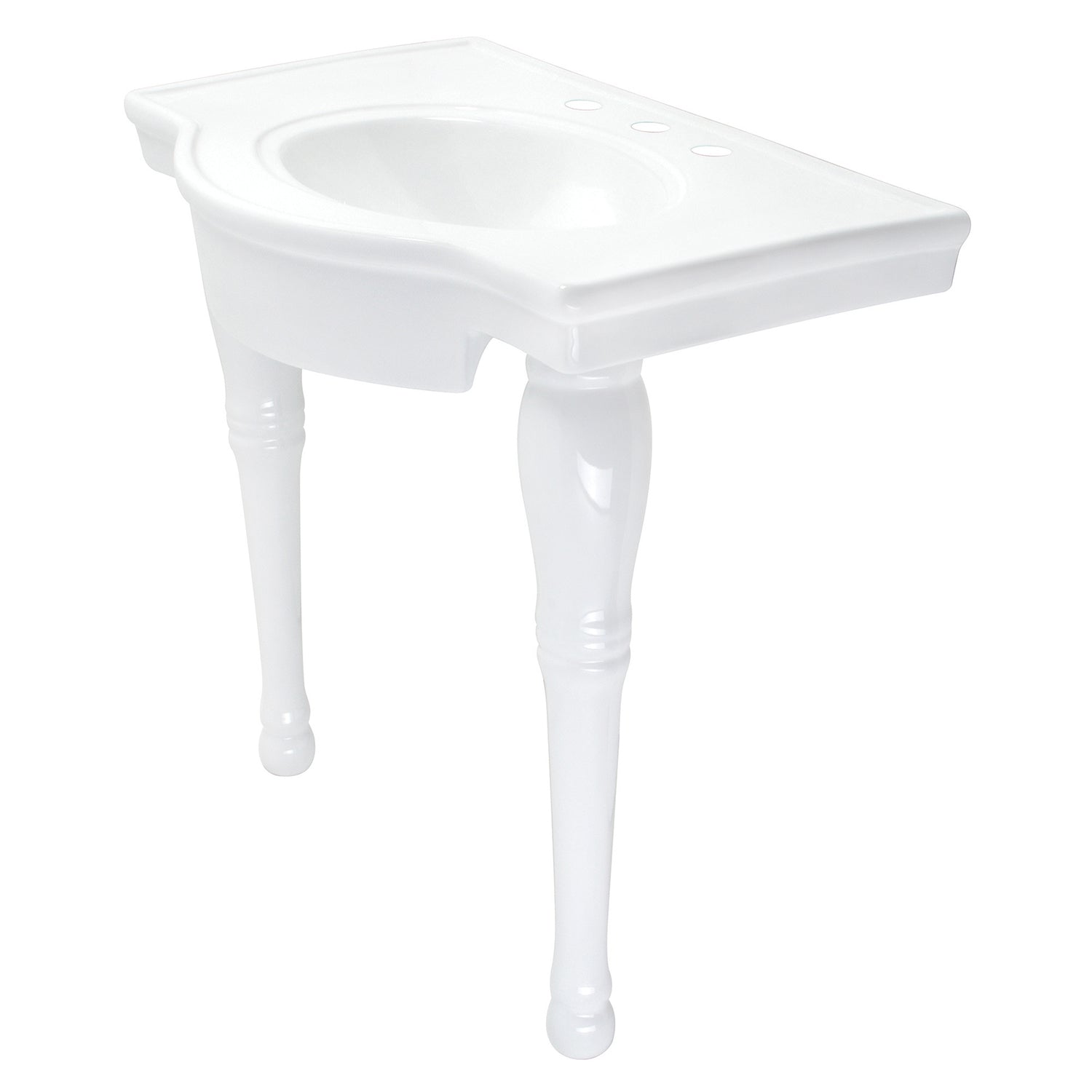 Kingston Brass Templeton lavabo consola — Blanco