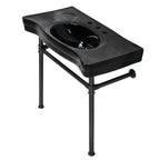 Kingston Brass Imperial lavabo consola — Negro / Bronce Aceitado
