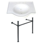Kingston Brass Templeton lavabo consola — Negro Mate