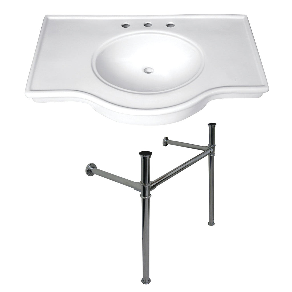 Kingston Brass Templeton lavabo consola — Cromo Pulido