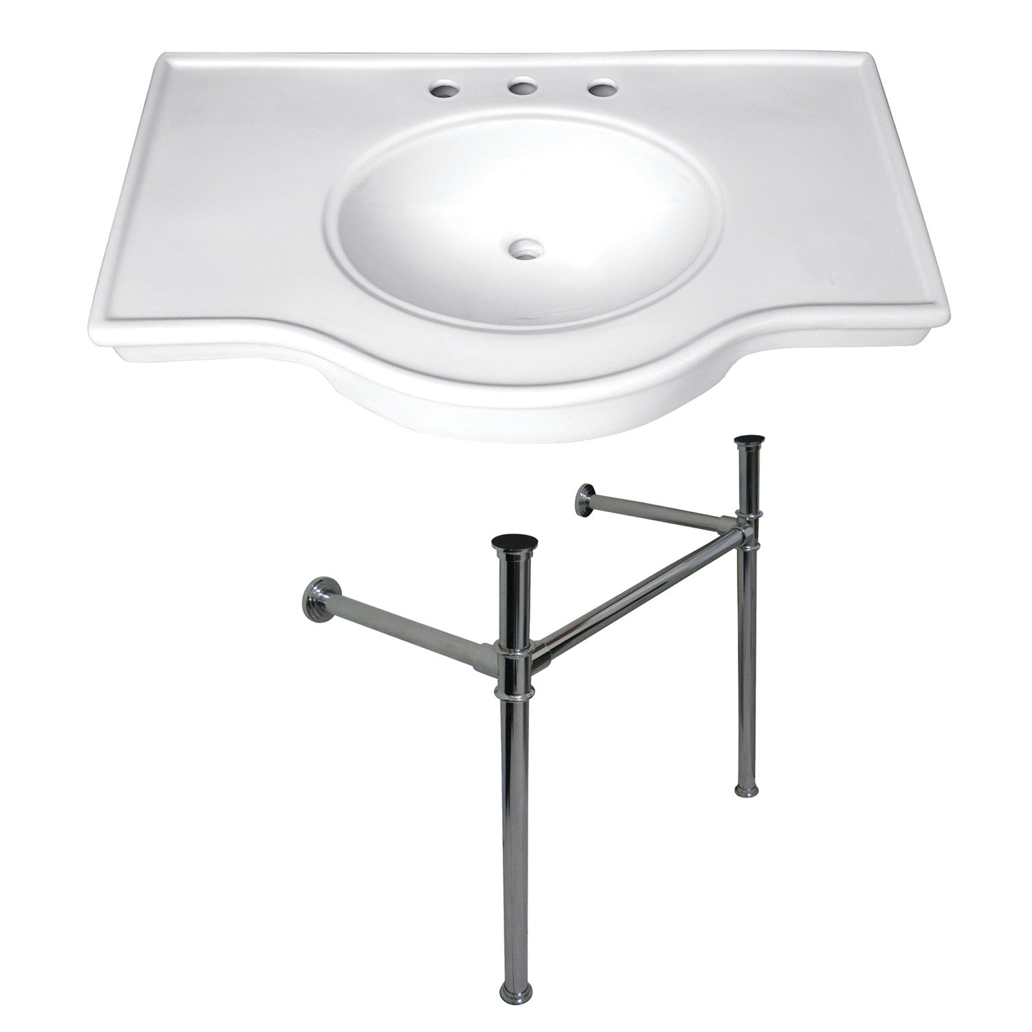 Kingston Brass Templeton lavabo consola — Cromo Pulido