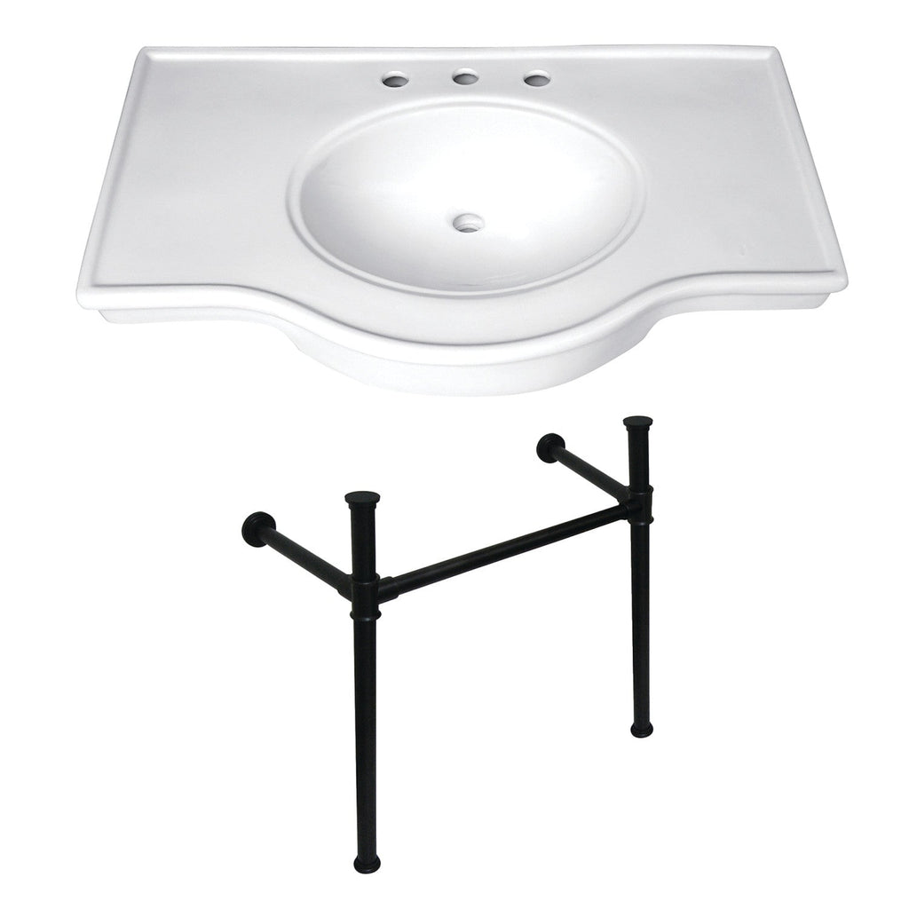 Kingston Brass Templeton lavabo consola — Bronce Aceitado
