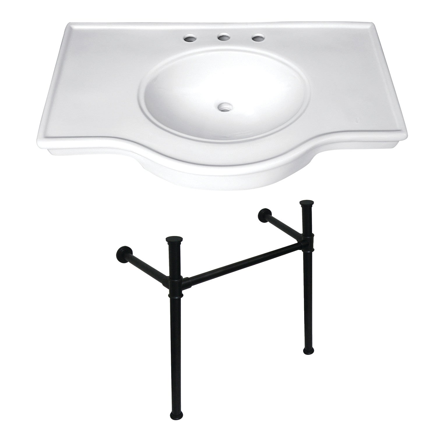 Kingston Brass Templeton lavabo consola — Bronce Aceitado