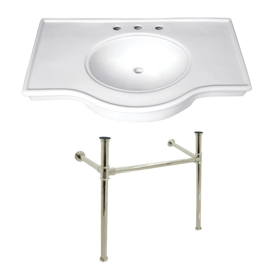 Kingston Brass Templeton lavabo consola — Níquel Pulido