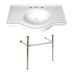 Kingston Brass Templeton lavabo consola — Níquel Pulido