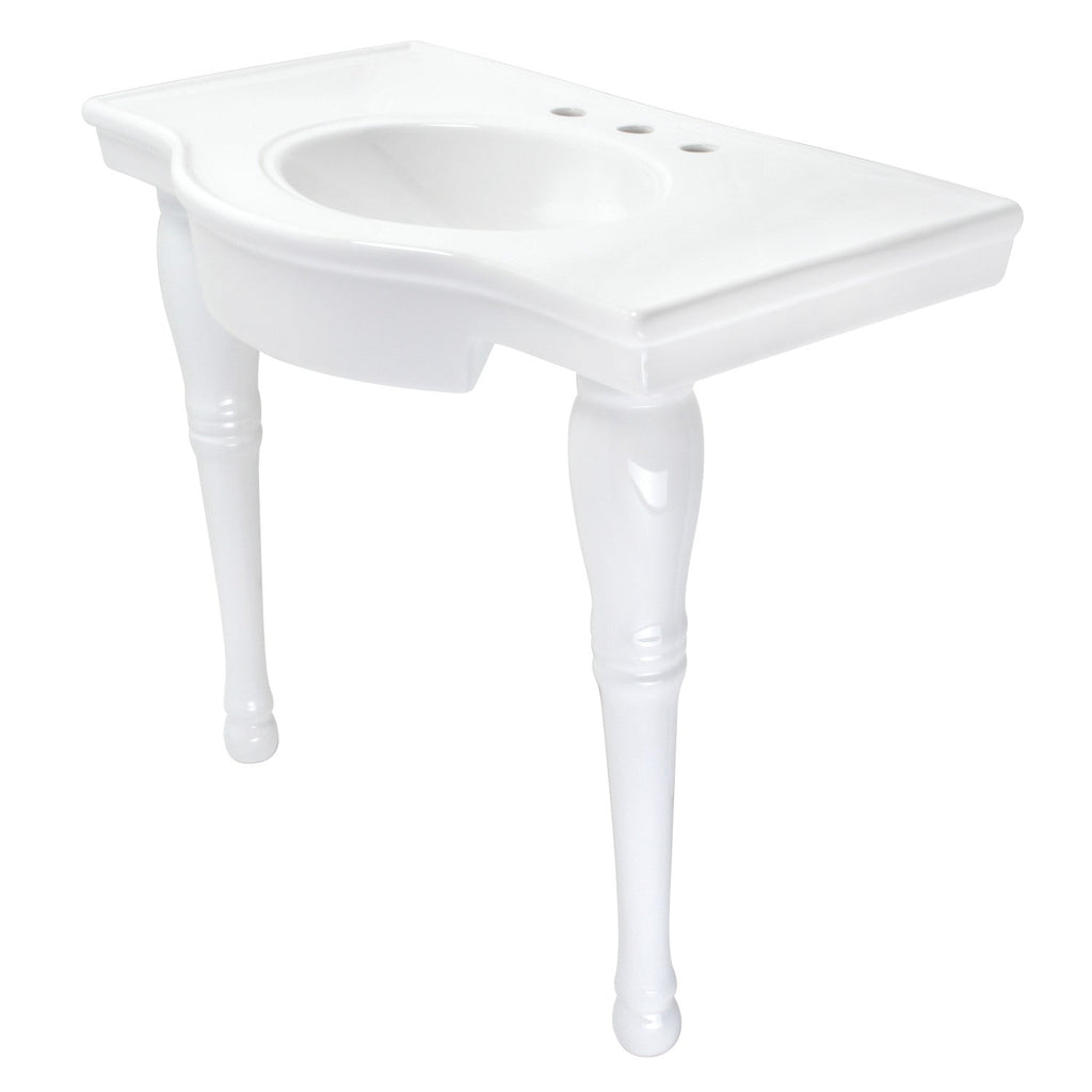 Kingston Brass Templeton lavabo consola — Blanco