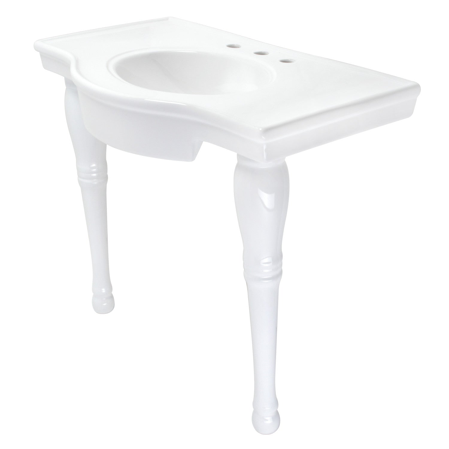 Kingston Brass Templeton lavabo consola — Blanco