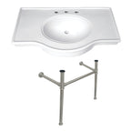 Kingston Brass Templeton lavabo consola — Níquel Cepillado