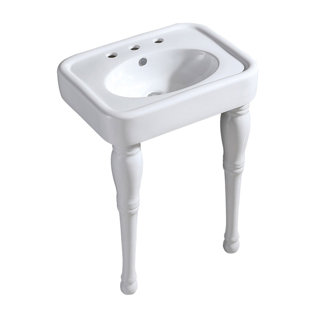 Kingston Brass Derrah lavabo consola — Blanco