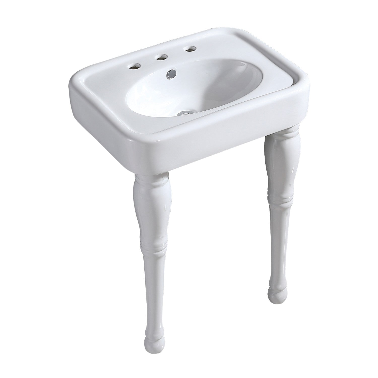 Kingston Brass Derrah lavabo consola — Blanco