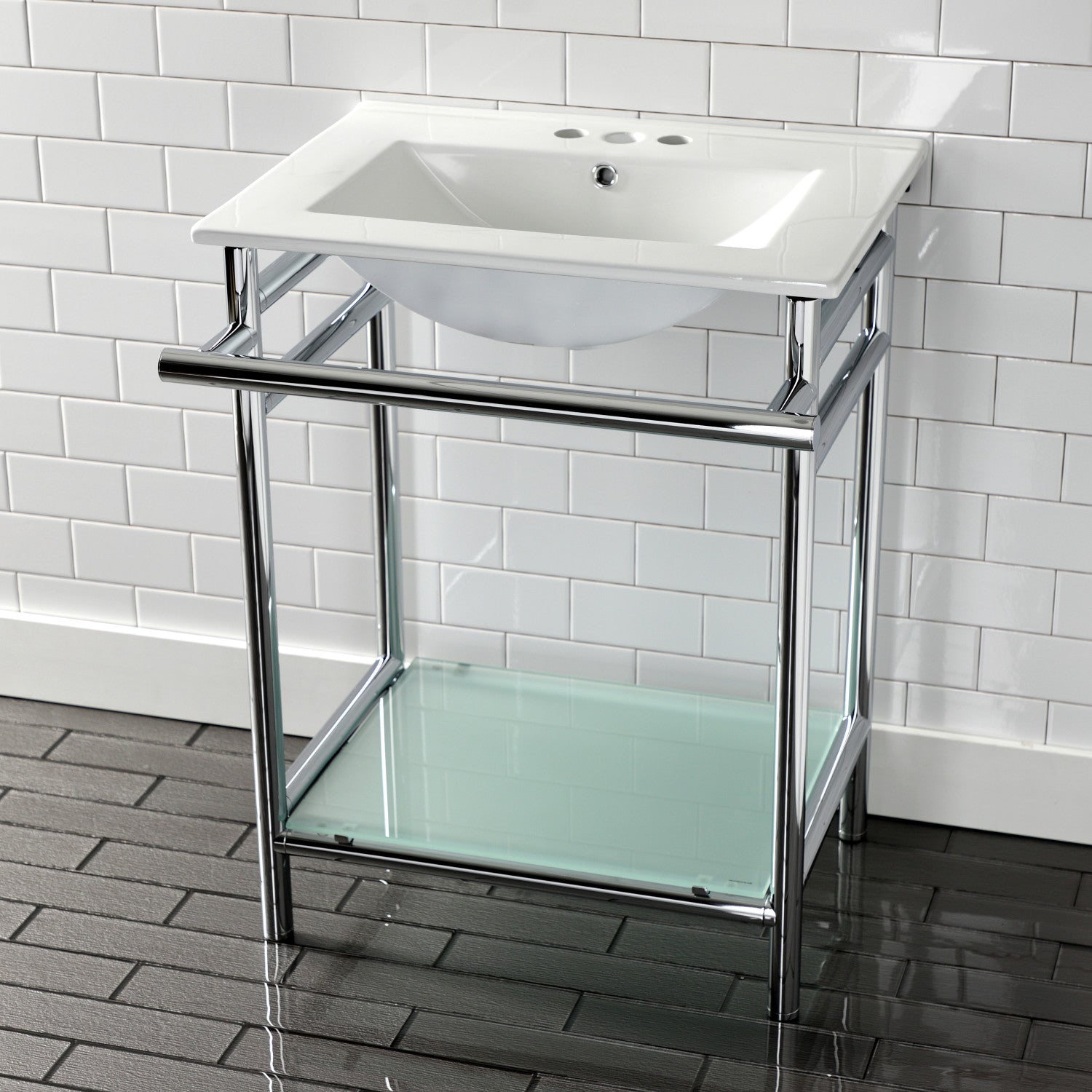 Kingston Brass Sheridan lavabo consola — vista