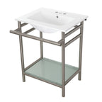 Kingston Brass Sheridan lavabo consola — Níquel Cepillado