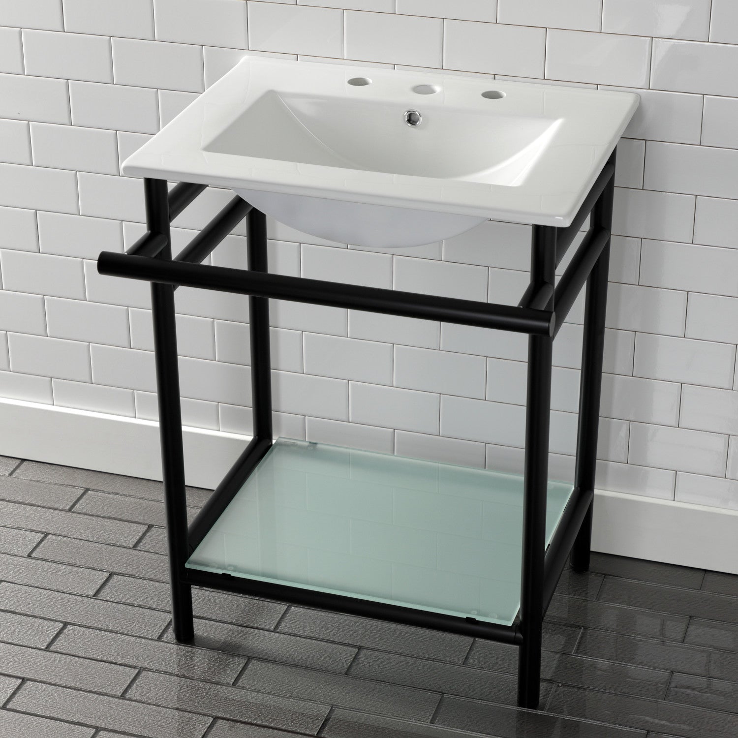 Kingston Brass Sheridan lavabo consola — vista