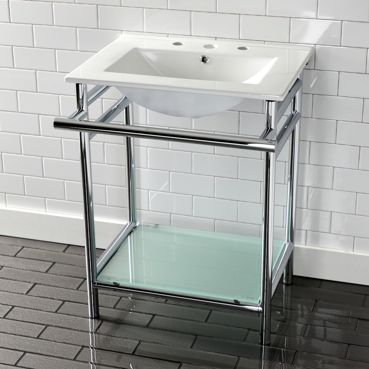 Kingston Brass Sheridan lavabo consola — vista