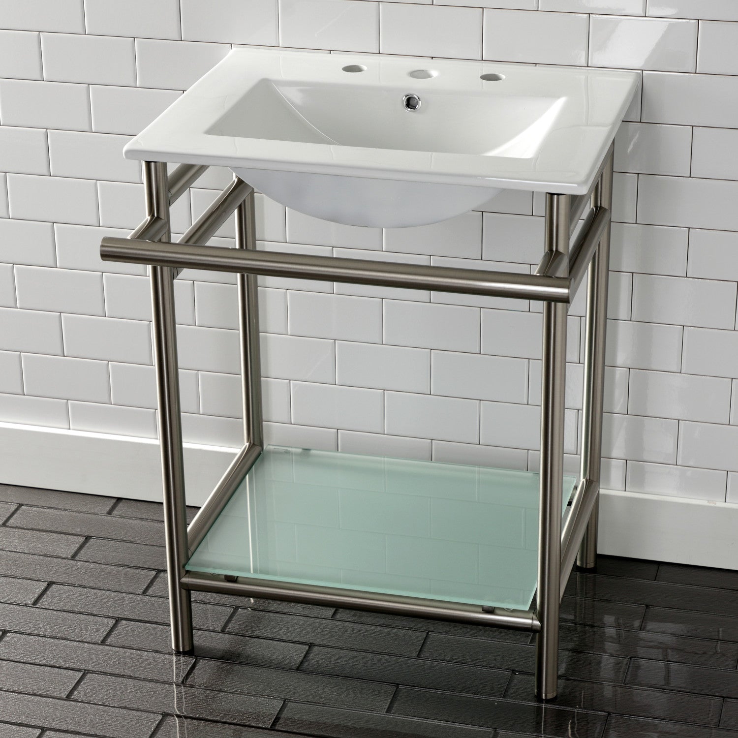 Kingston Brass Sheridan lavabo consola — vista
