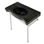 Kingston Brass Bristol lavabo consola — Negro / Cromo Pulido