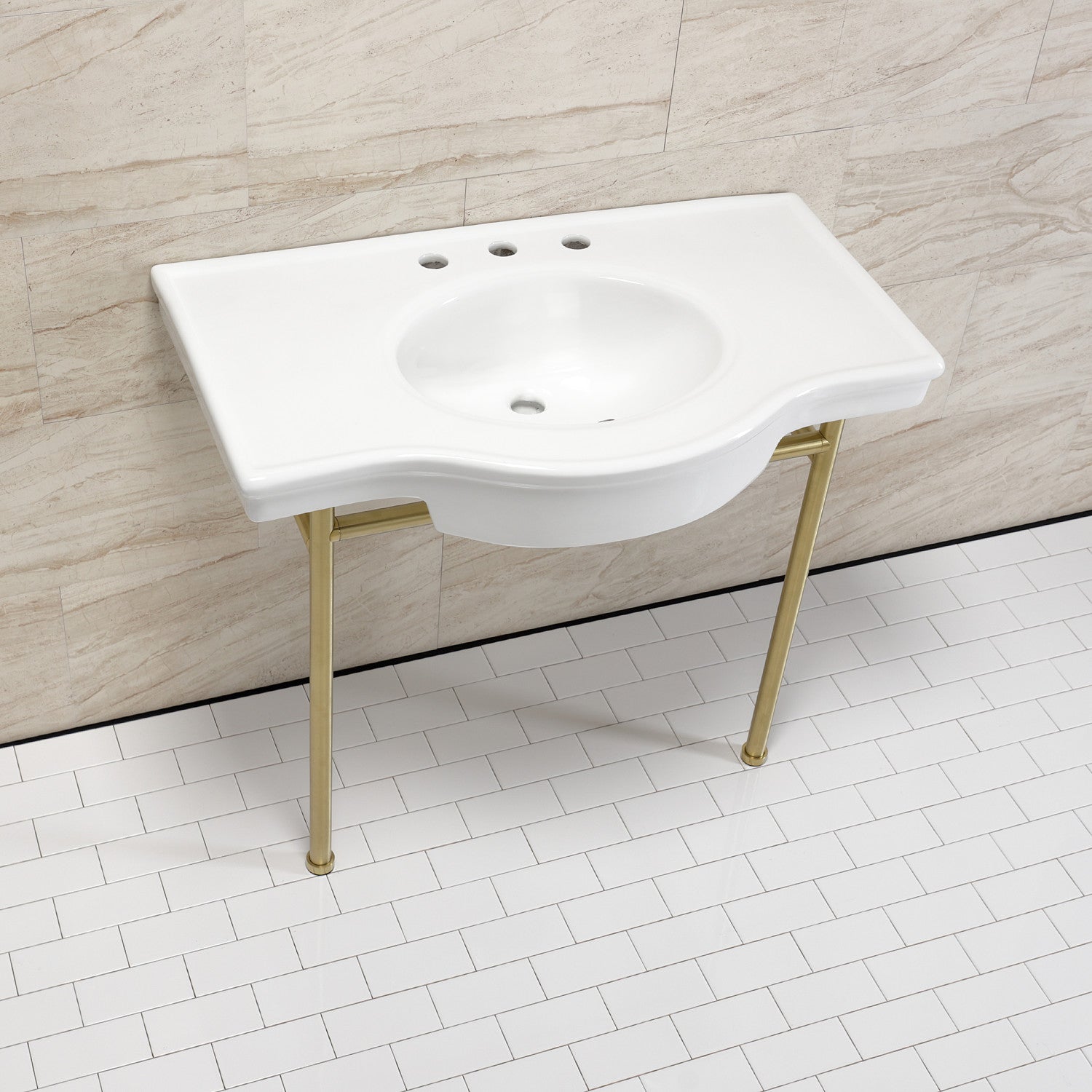 Kingston Brass Manchester lavabo consola — vista
