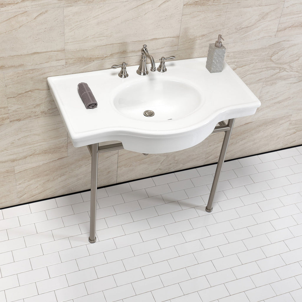 Kingston Brass Manchester lavabo consola — vista